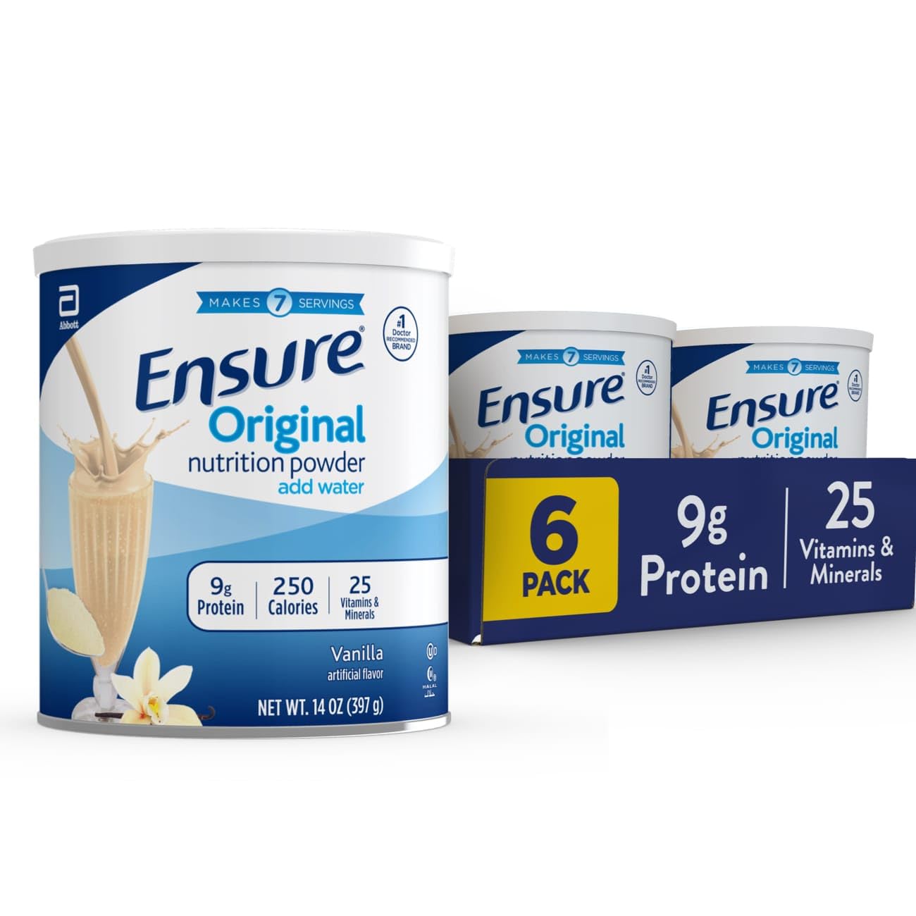 Ensure Original Vanilla Nutrition Powder, Small Meal Replacement, 84 Servings