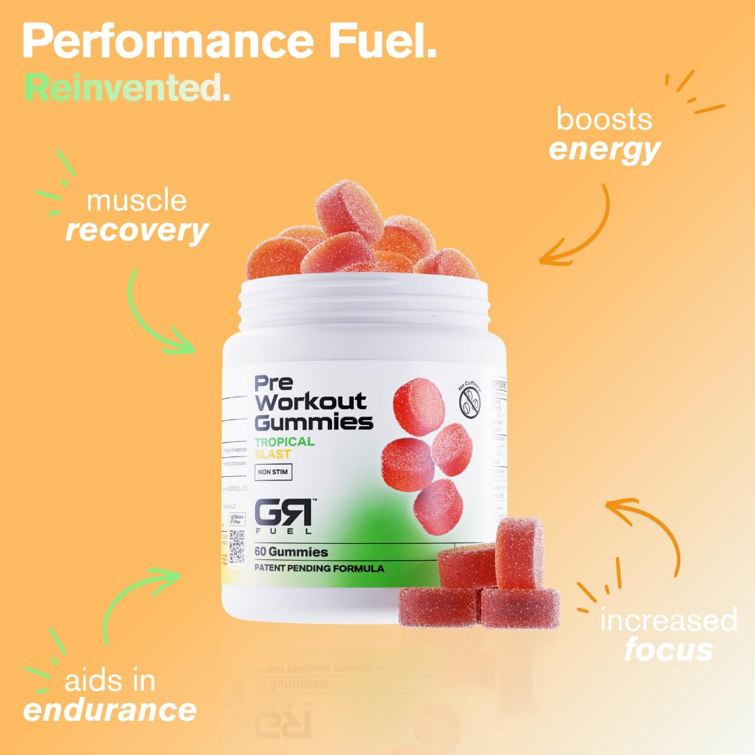 Gymrat Fuel Pre Workout Gummies Non-Stim 60 Gummies