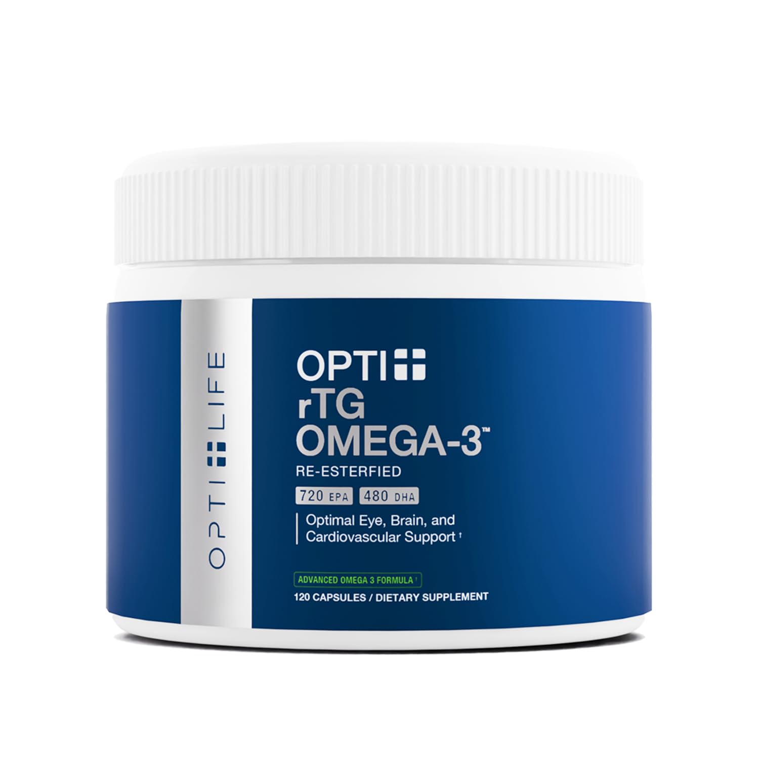 Opti + Life Omega-3 Fish Oil Capsules, 120 Count