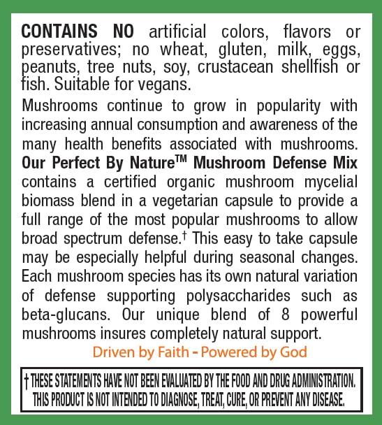LifeSource Vitamins Mushroom Defense Mix Capsules 60 Veg Caps