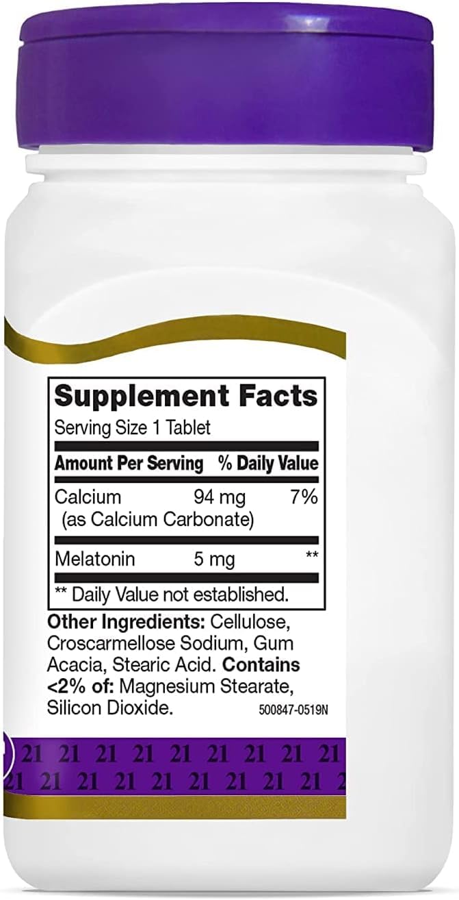 21st Century Melatonin 5mg 480 Tablets
