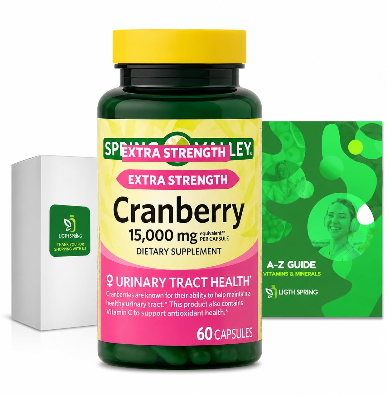 LightSpring Extra Strength Cranberry Dietary Supplement Capsule, 60 Capsules