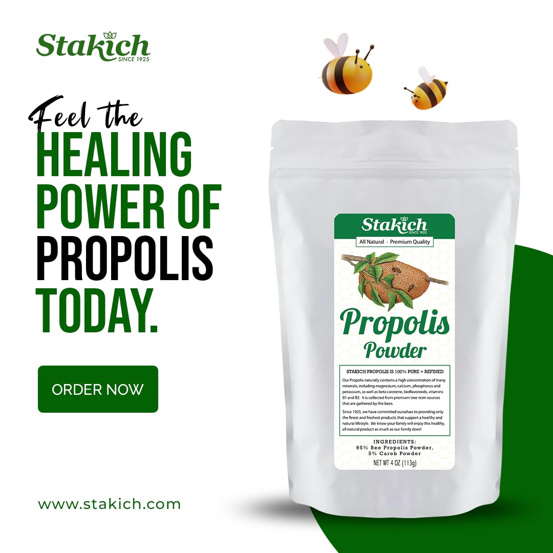 Stakich Bee Propolis Powder 16 Ounces