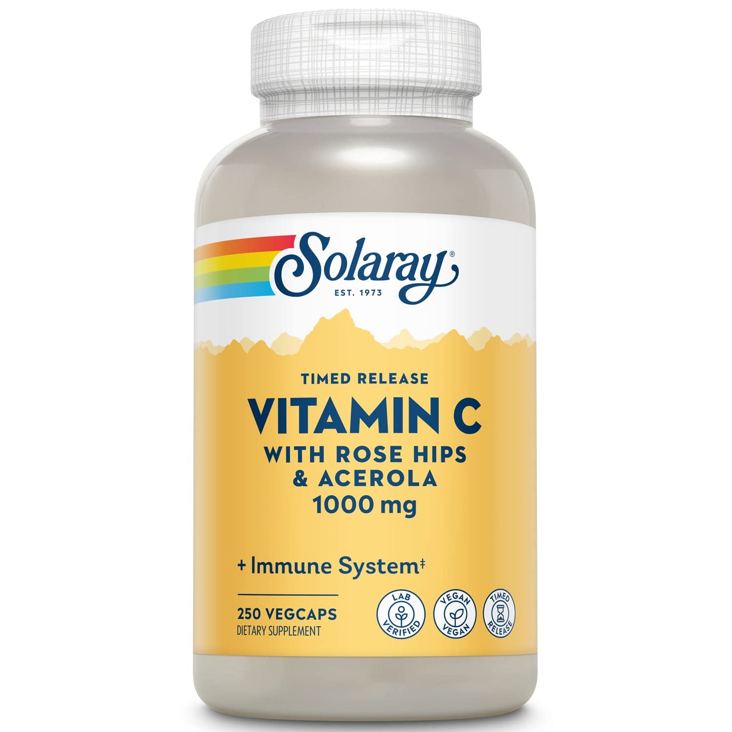 Solaray Vitamin C 1000mg Time Release Capsules, 250 VegCaps
