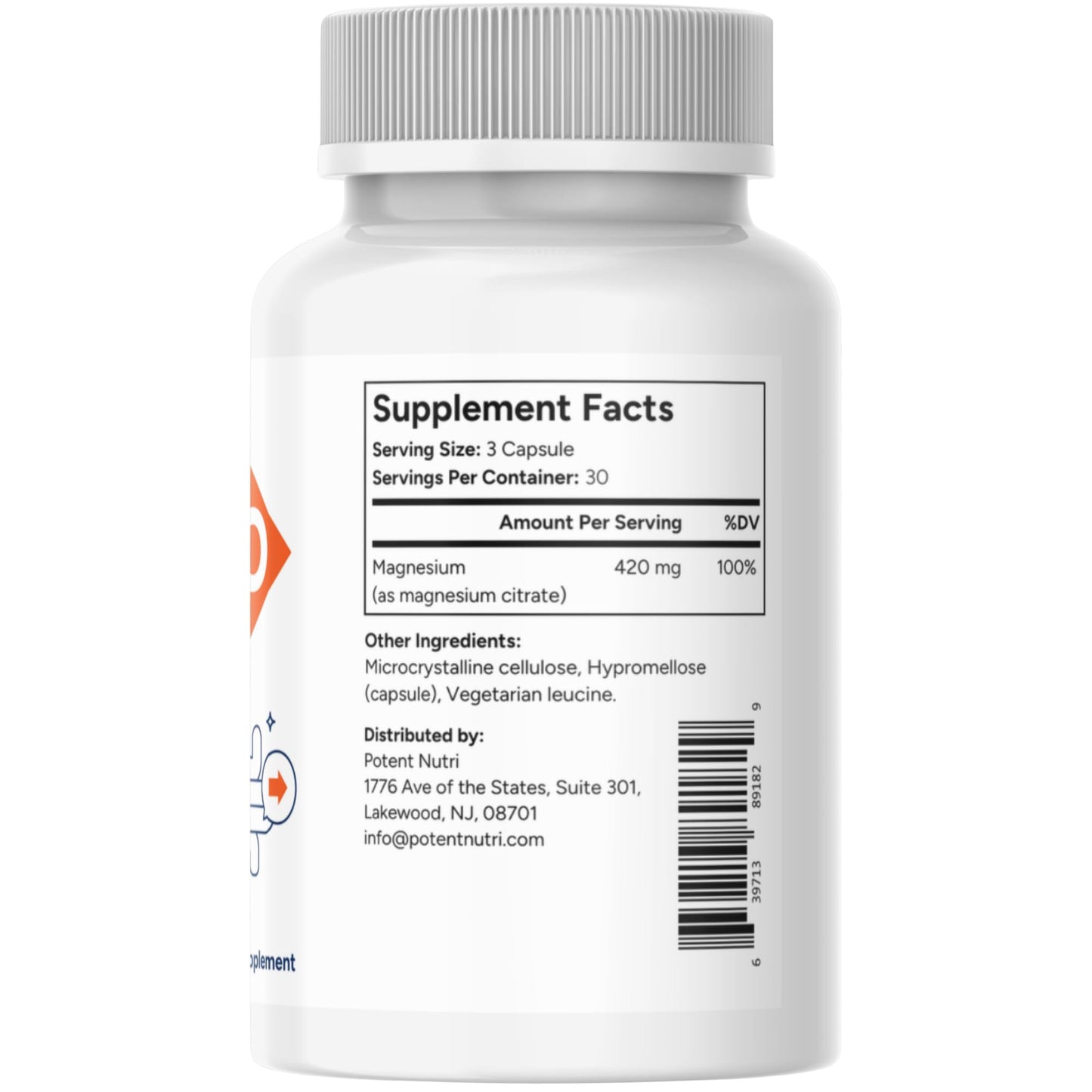 Potent Nutri MagicGo Magnesium Citrate for Constipation 90 Capsules
