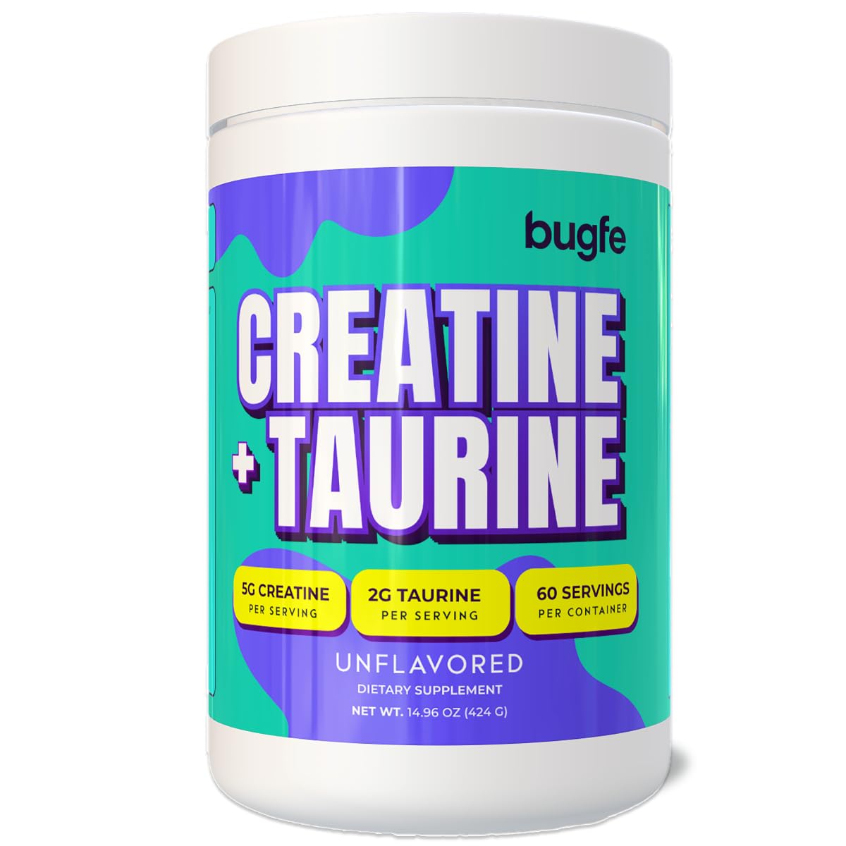 Bugfe Creatine with Taurine Powder, 14.96 oz