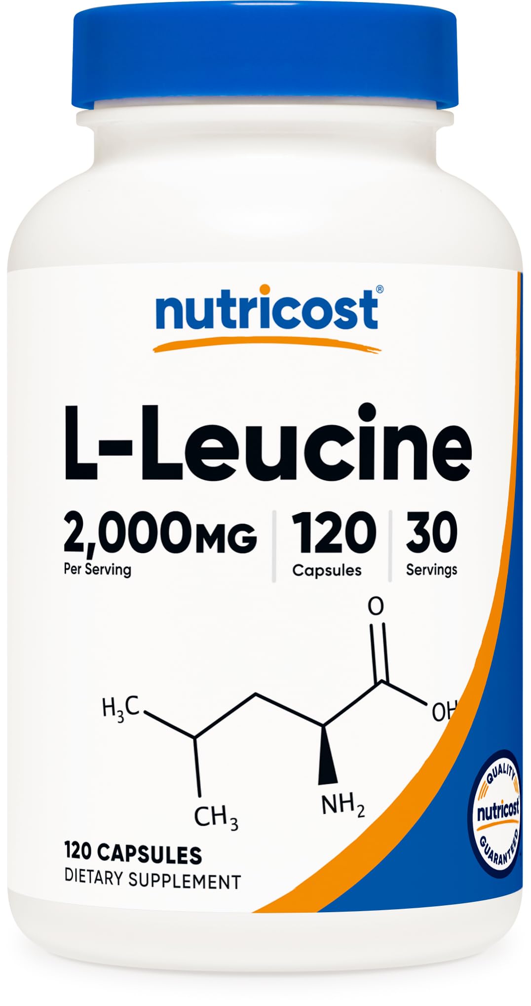 Nutricost L-Leucine 2000mg Vegetarian Capsules, 120 Count
