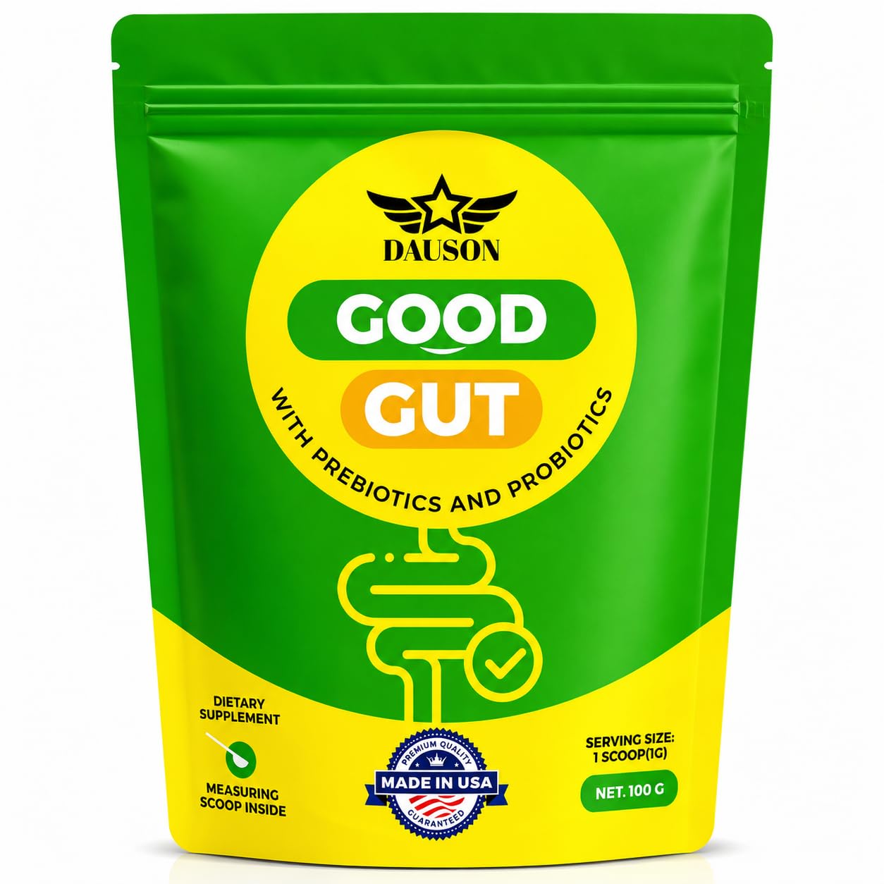DAUSON Gut Health Supplement Powder 3.53 Ounce