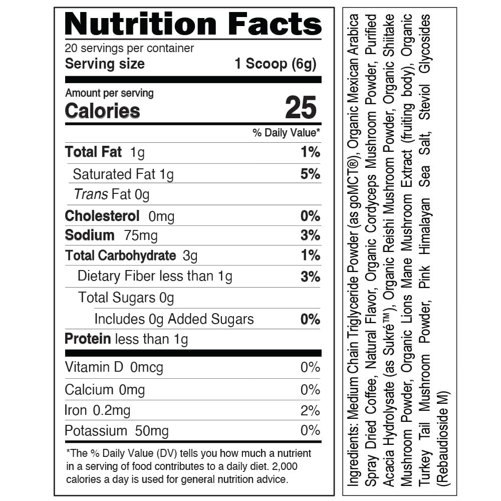 Evlution Mushroom Coffee Powder 4.2 Ounce
