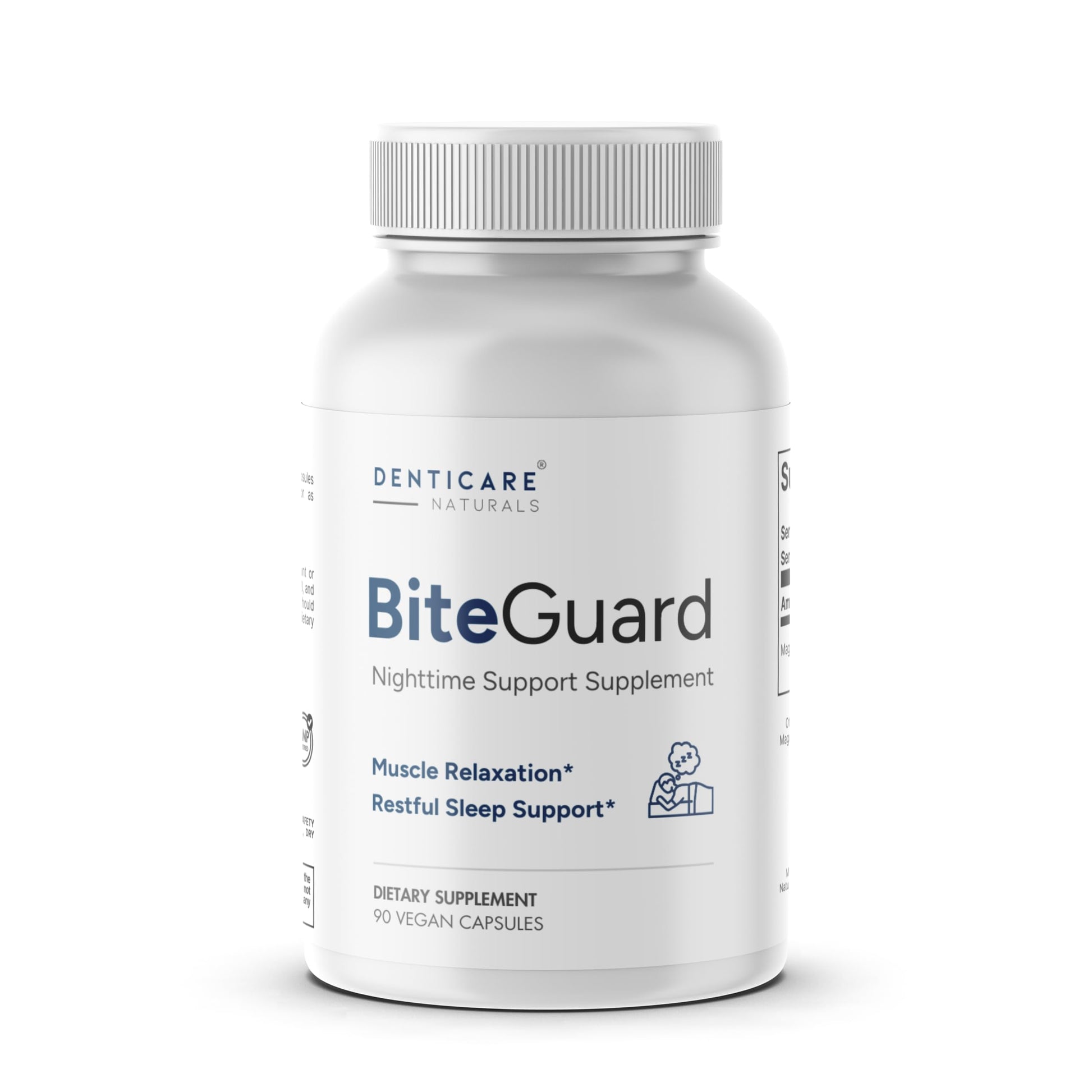 Denticare Naturals Bite-Guard for Teeth Grinding & Clenching with Magnesium, 90 Capsules