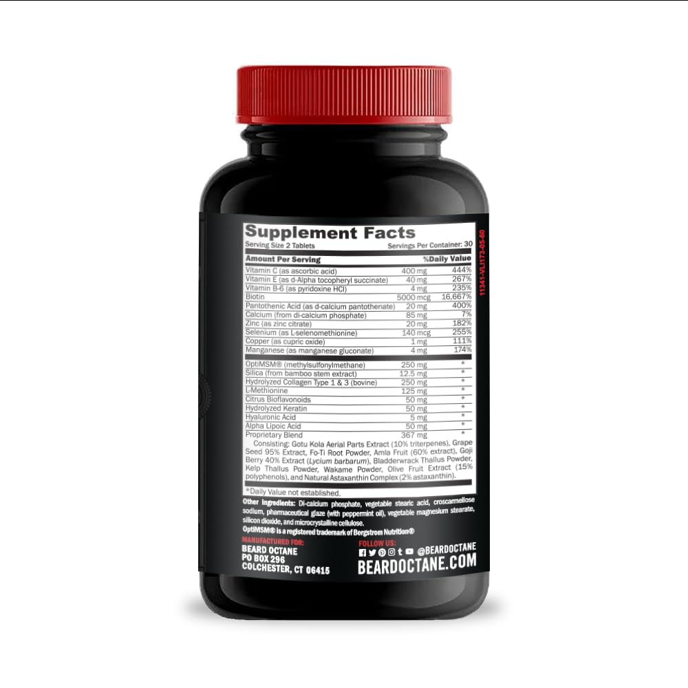 Beard Octane Beard Fuel Tablets 60