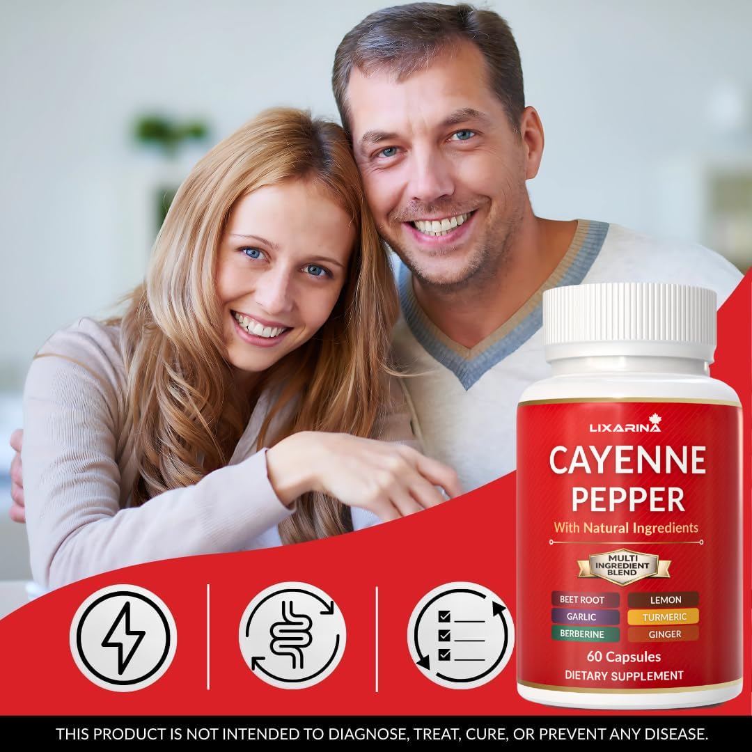 LIXARINA Cayenne Pepper Capsules 120 Capsules