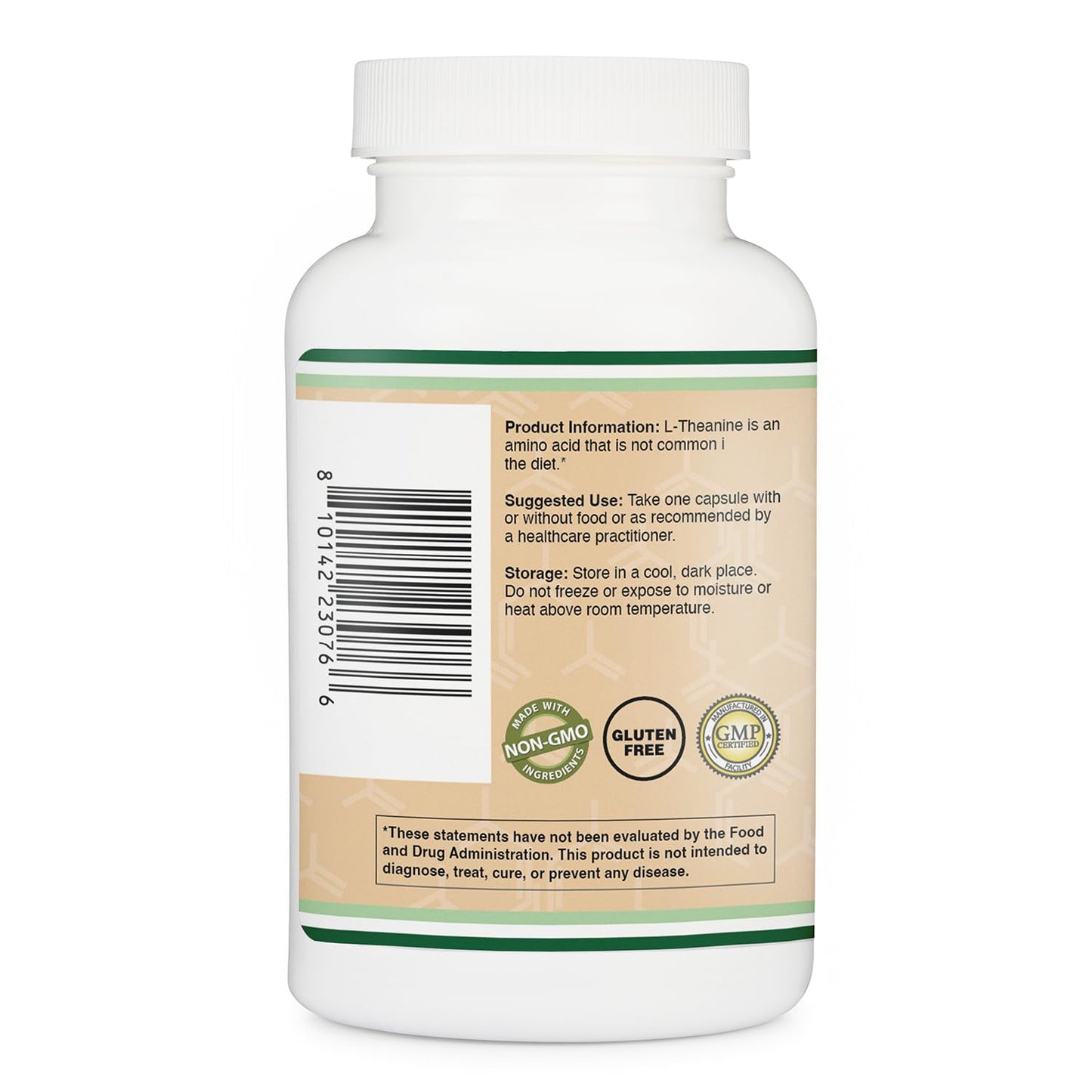Double Wood Supplements L-Theanine 200mg, Calm, Restful Sleep & Focus, 60 Capsules