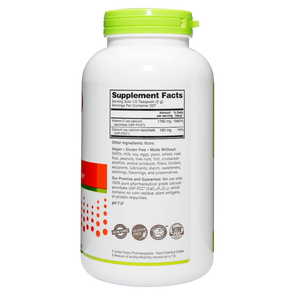 NutriBiotic Calcium Ascorbate Vitamin C Powder, 16 oz