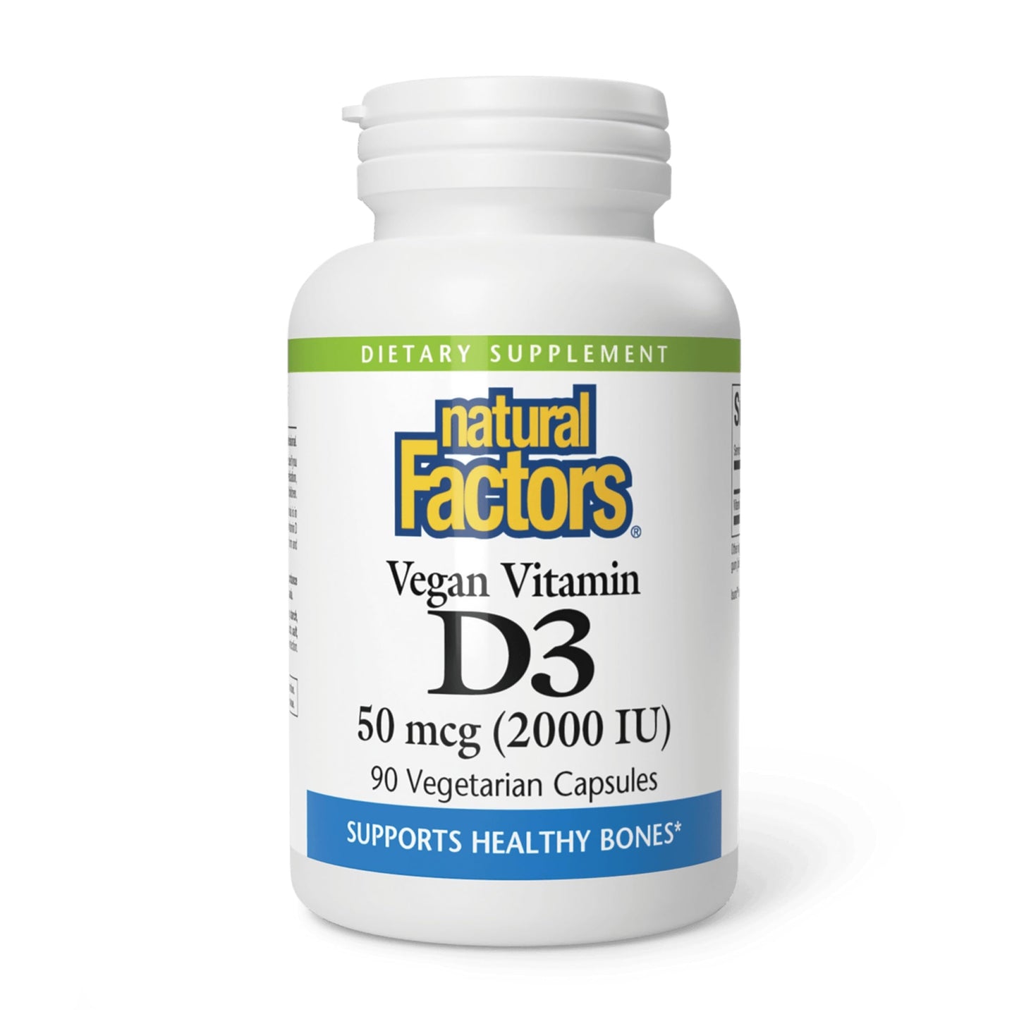 Natural Factors Vegan Vitamin D3 2000 IU Capsule, 90 Capsules