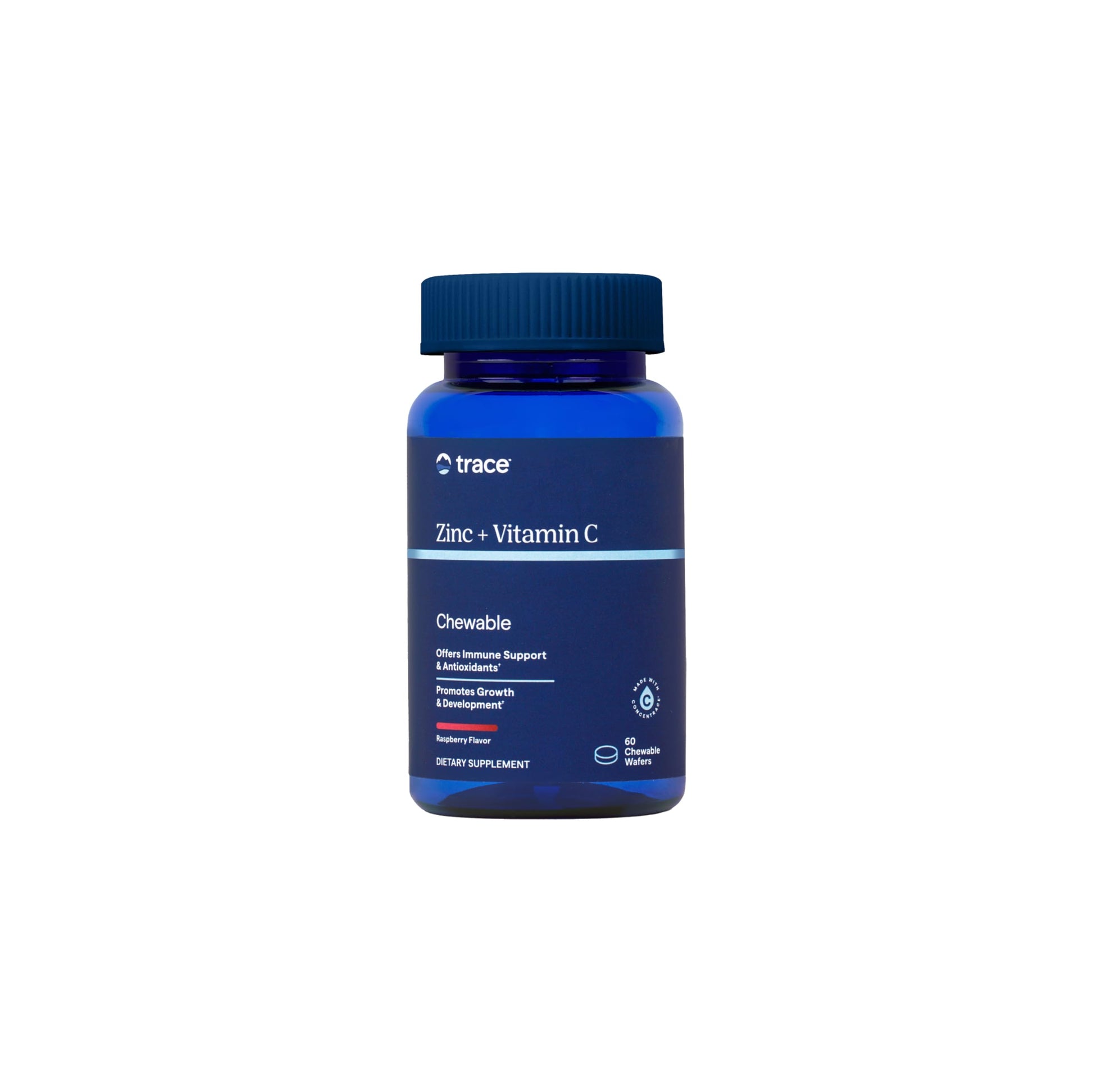 Trace Minerals Raspberry Chewable Zinc Gummy 60 Count