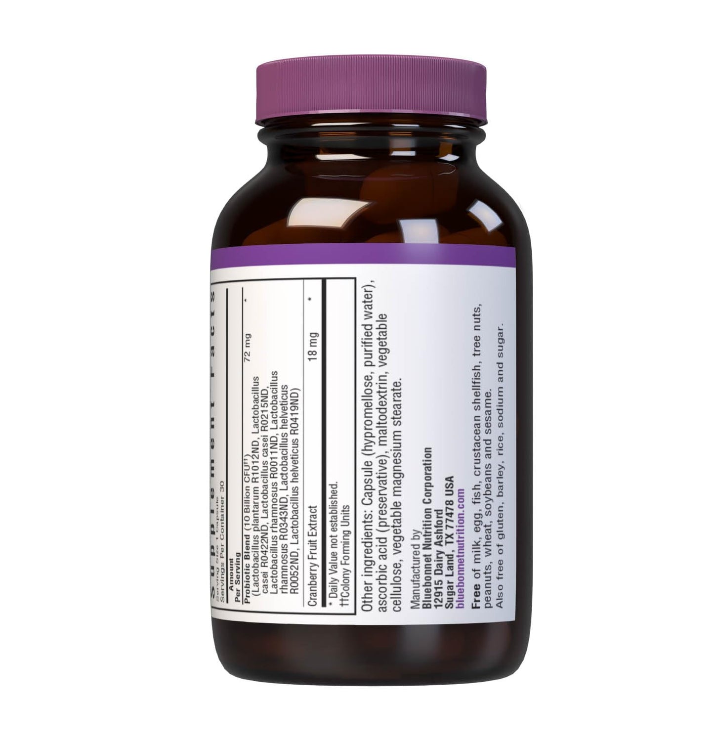 BlueBonnet Ladies' Probiotic and Cranberry 30 Capsules