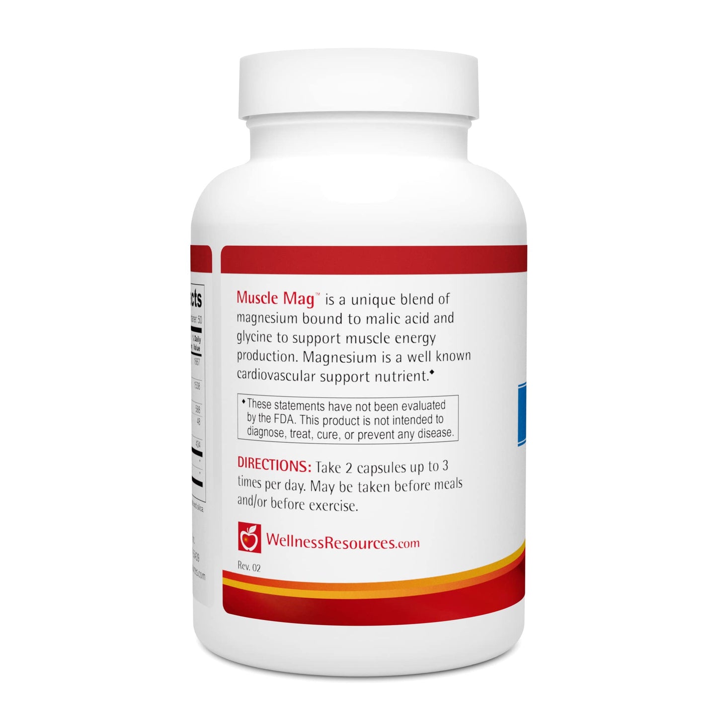 Wellness Resources Muscle Mag Highly Absorbable Magnesium Formula for Muscle Health with Magnesium Malate & Glycinate Capsules 100 Count