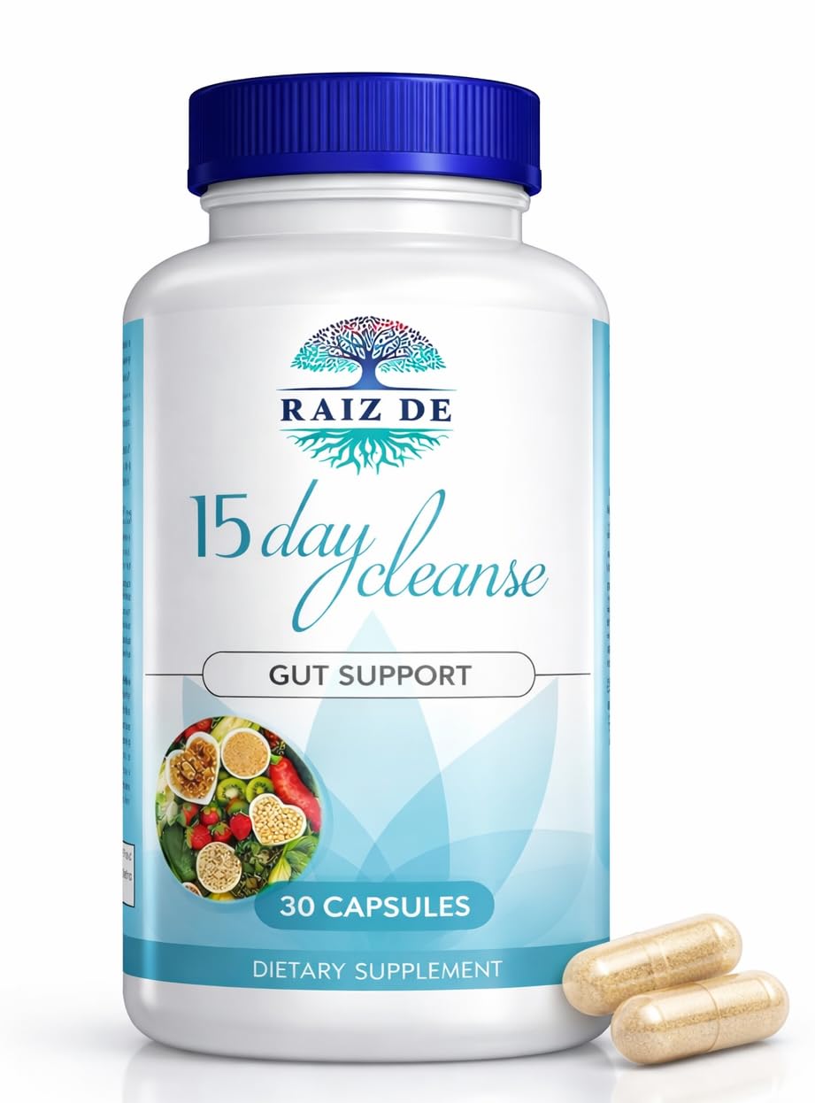 Raiz DE 15-Day Digestive Detox Gut Cleanse Capsule 30 Count