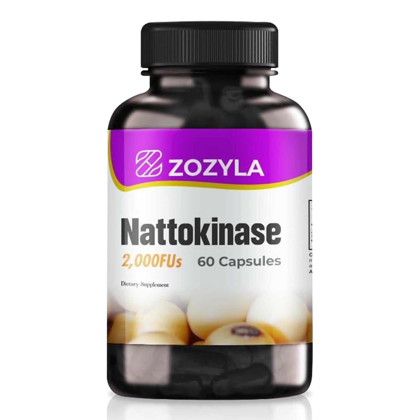 ZOZYLA Nattokinase Supplement 2,000 FU, 60 Capsules