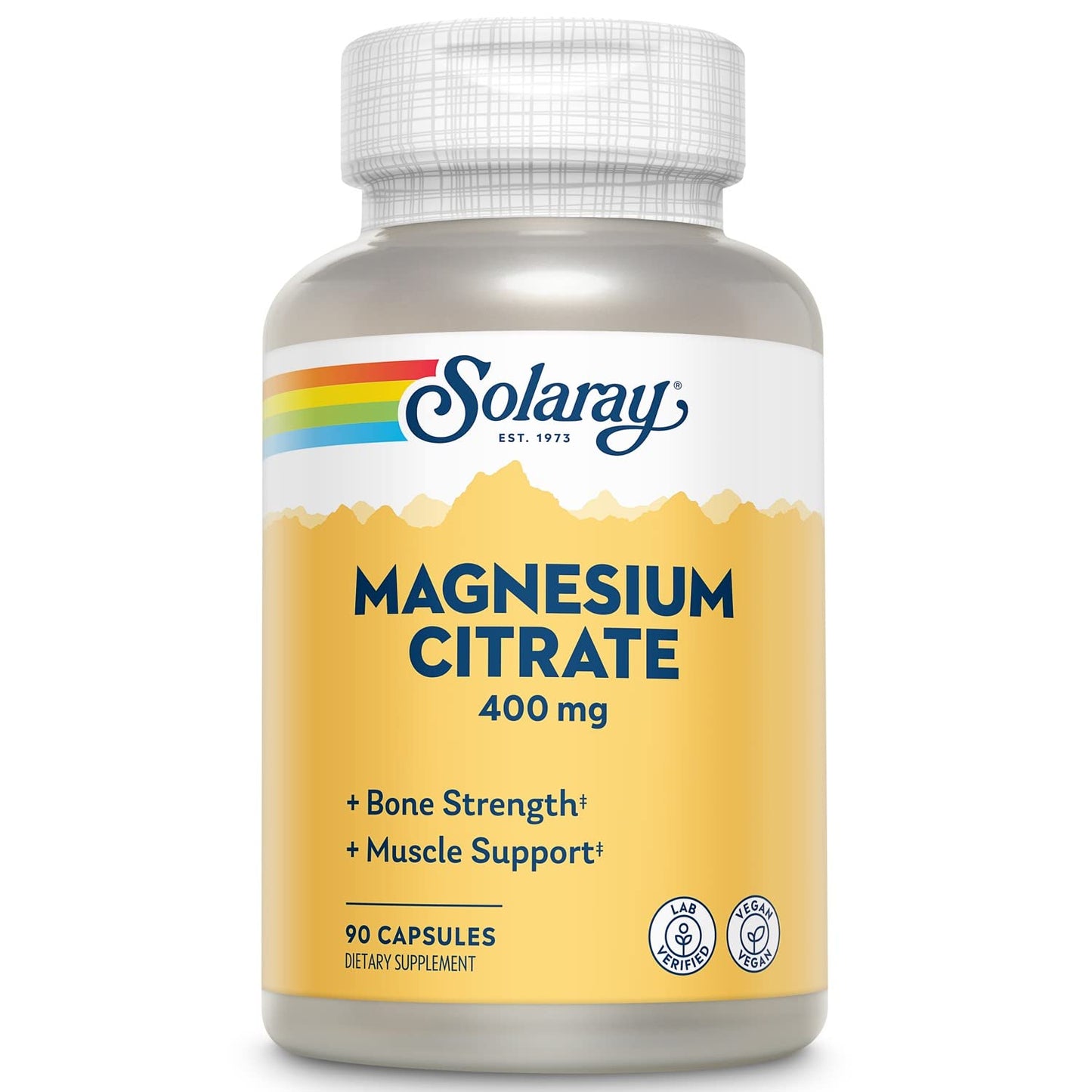 Solaray Magnesium Citrate Capsules, 180 Count