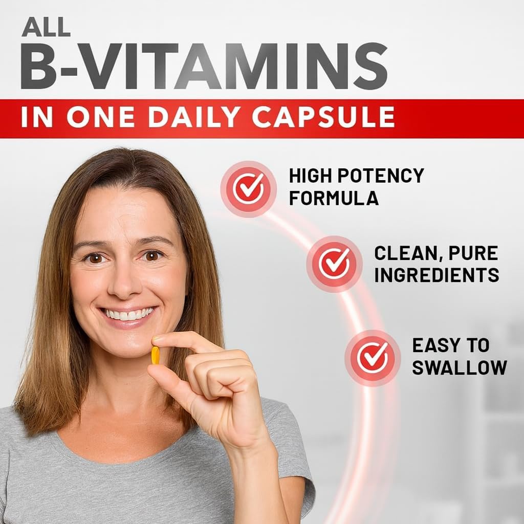 Wellova Women's Vitamin B Complex Capsule, 60 Count