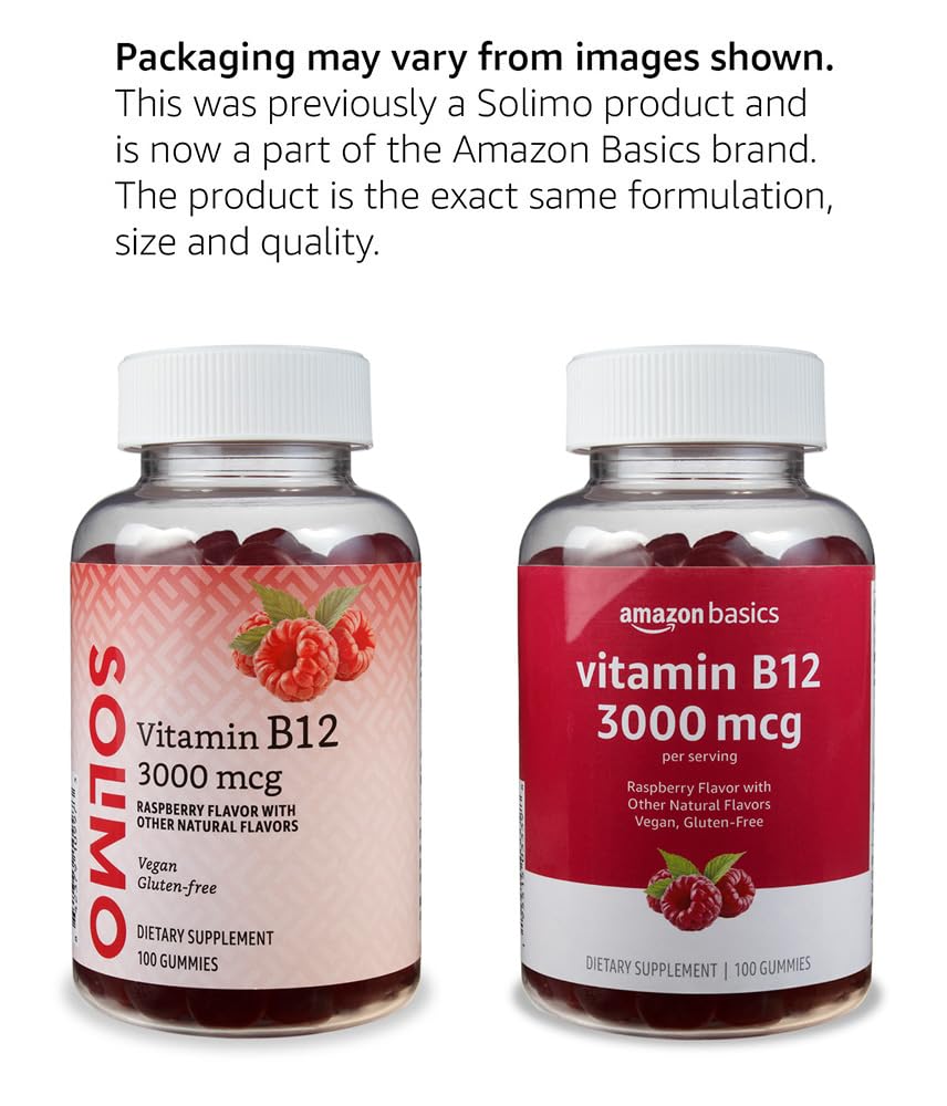 Amazon Basics Vitamin B12 3000 mcg Gummies, 100 Count