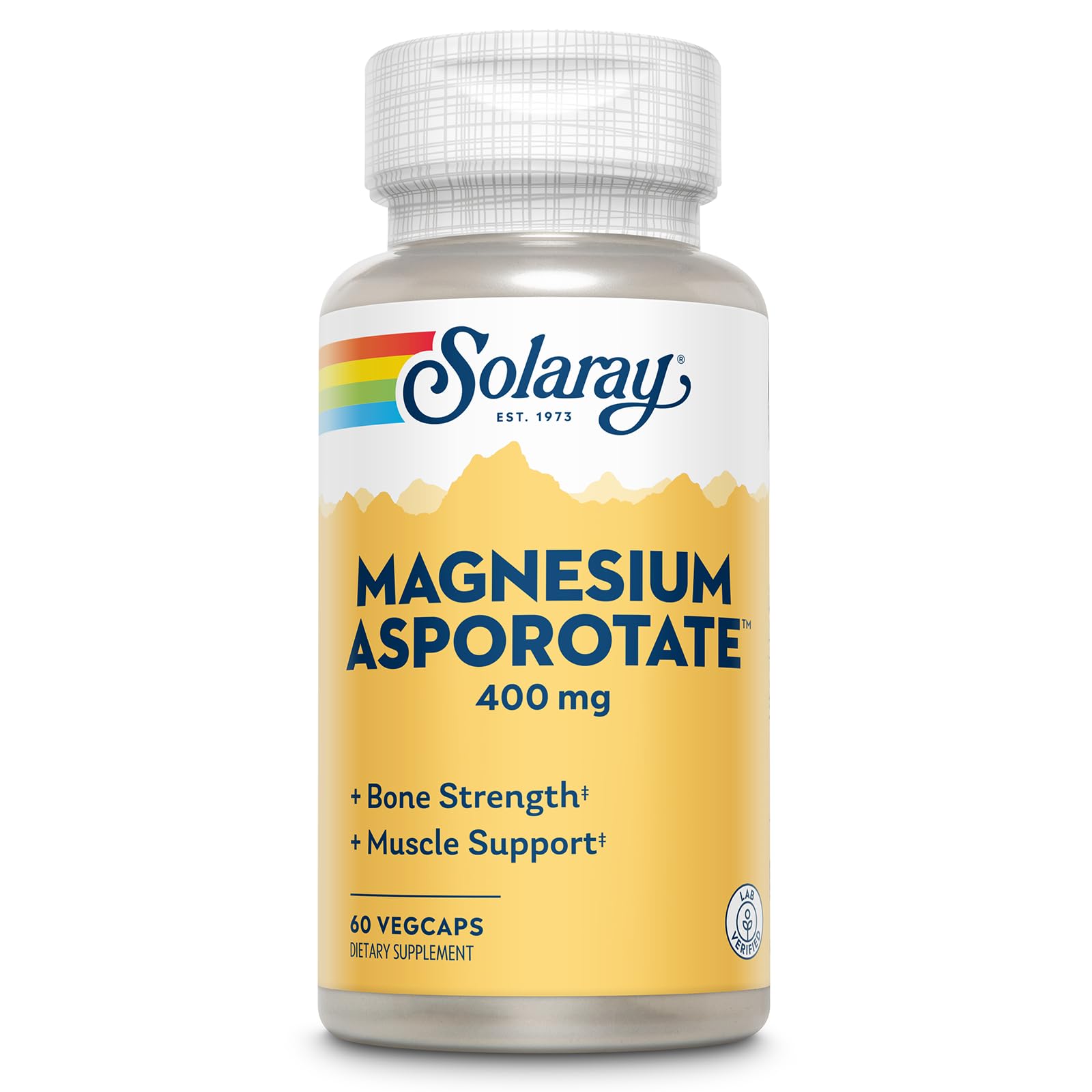 SOLARAY Magnesium Asporotate 400mg Capsule, 60 Count