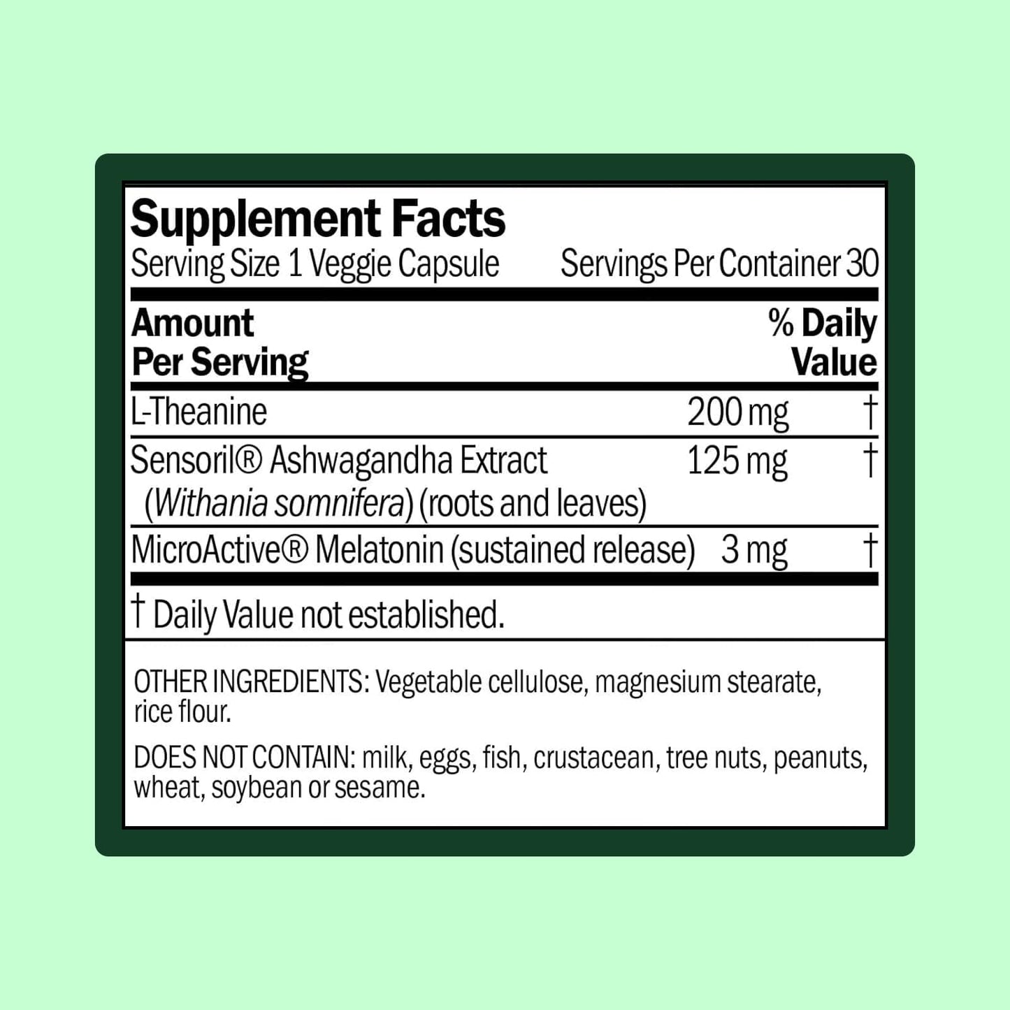 WellWithAll Sleep Support with Sustained-Release Melatonin, L-Theanine and Ashwagandha, 30 Capsules