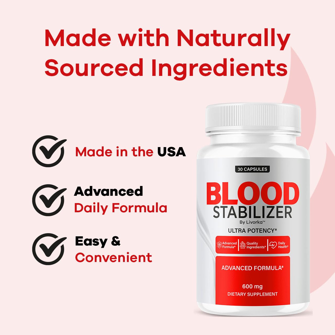 LIVORKA Blood Stabilizer Advanced Blood Formula Capsules, 150 Capsules