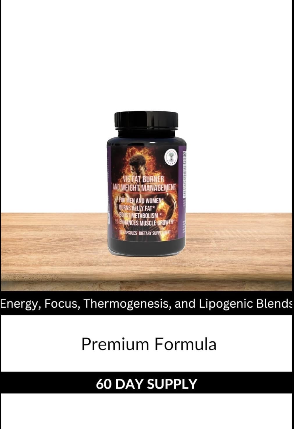 Vis Global Fat Burner Weight Loss Supplement Capsule, 60 Count
