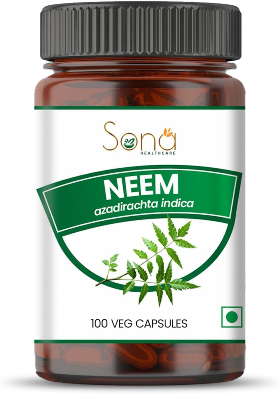 SONA HEALTHCARE Neem Capsule 1000mg Veg Capsule 100 Count