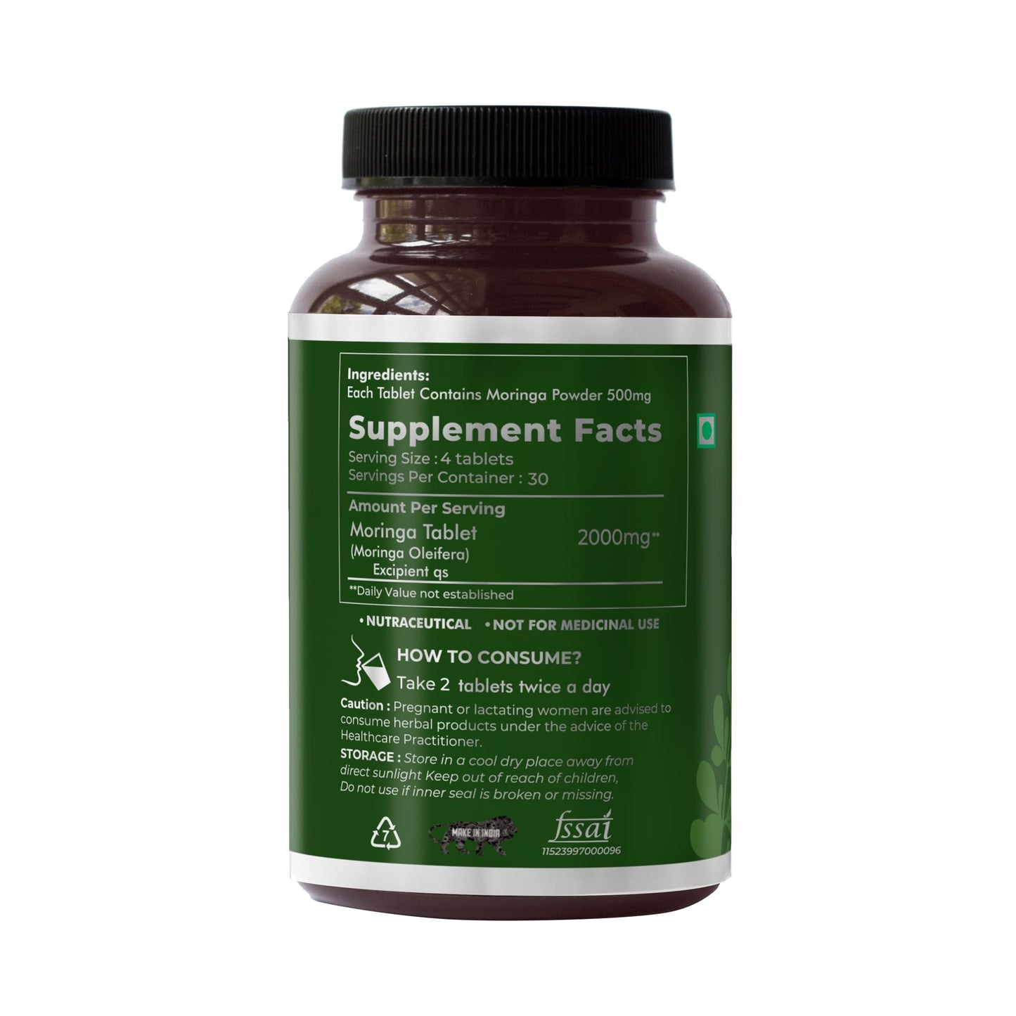 SAPTAMVEDA Natural Moringa 120 Tablets