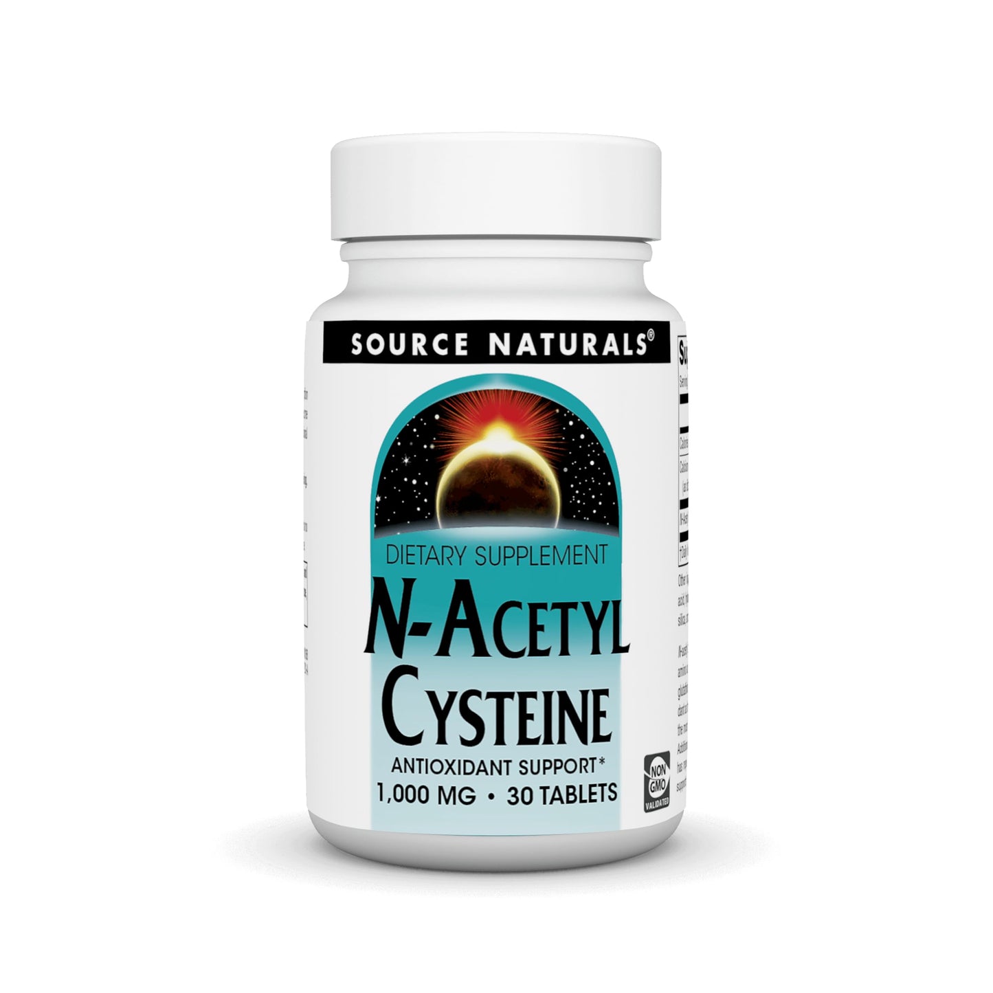 Source Naturals N-Acetyl Cysteine Antioxidant Support 1000 mg Dietary Supplement, 30 Tablets