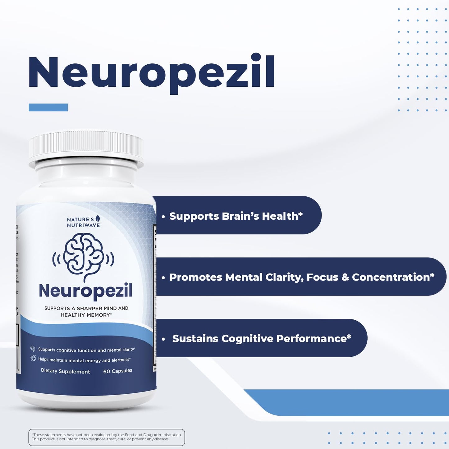Nature’s NutriWave Neuropezil Bacopa, Phosphatidylserine & Aminos Capsules, 60 Count