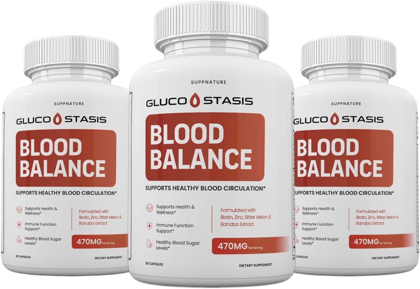 SuppNature Gluco Stasis Capsules 180 Capsules