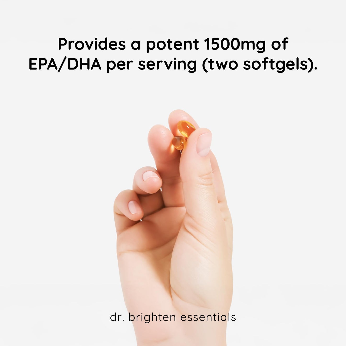 Dr. Brighten Omega Plus 1500 mg EPA/DHA Non-GMO Fish Oil Softgel 60 Count
