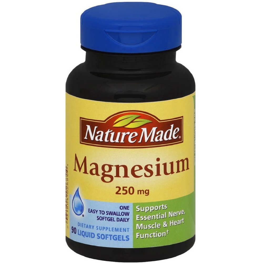 Nature Made Magnesium 250 mg Liquid Softgels, Pack of 8