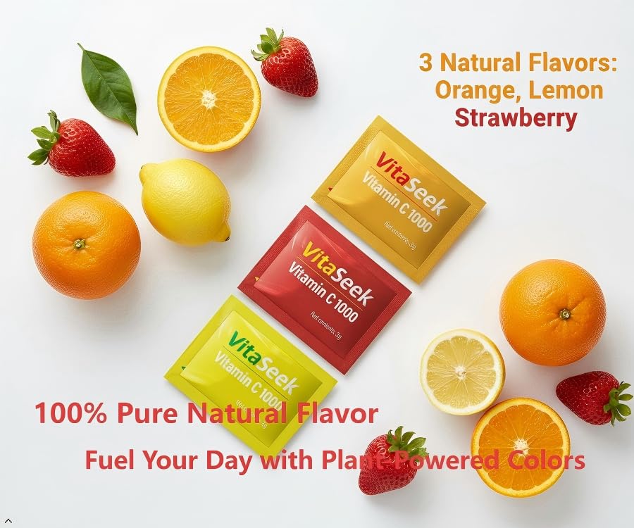VitaSeek Vitamin C Powder, Sugar Free, 60 Sticks