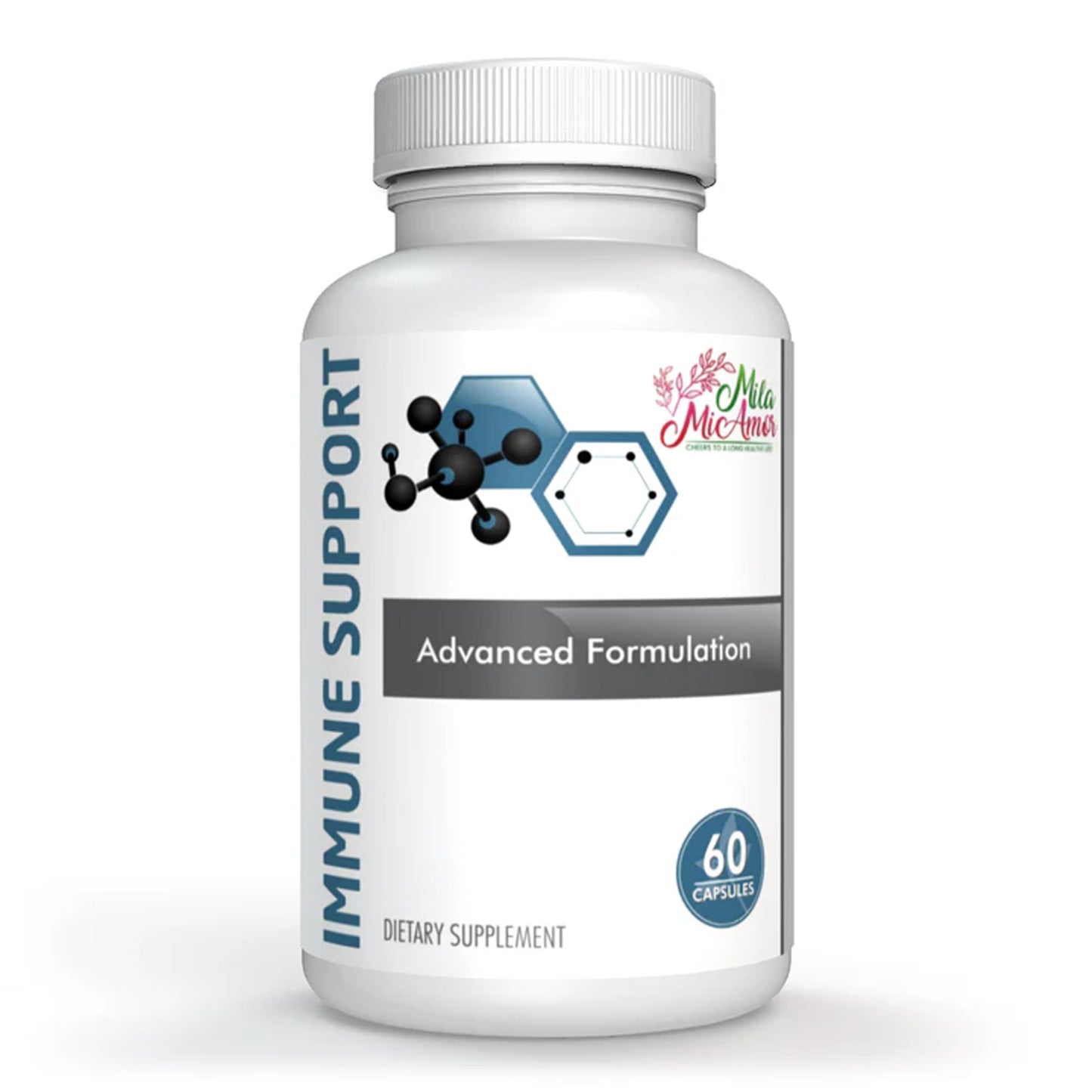 Mila Miamor Immune Support Supplement with Vitamins C, E, Minerals & Herbal Complex – Antioxidant & Detox Support, 60 Capsules