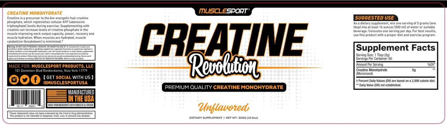 Musclesport Creatine Monohydrate Powder 300