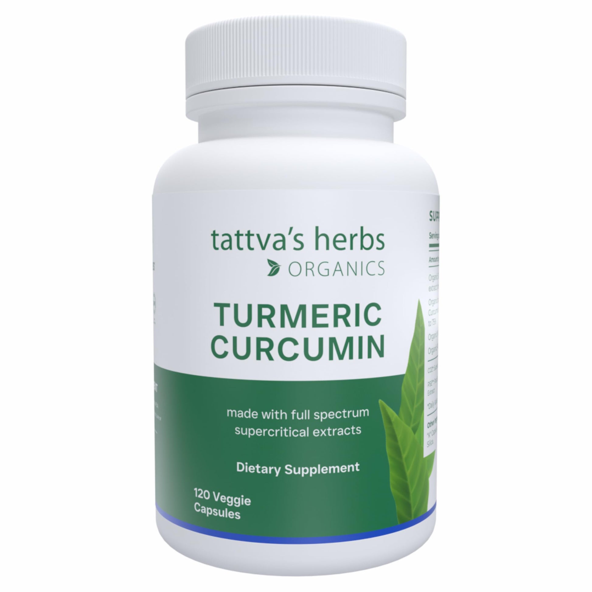 Tattva's Herbs Turmeric Curcumin 500 mg with Black Pepper Capsules, 120 Capsules