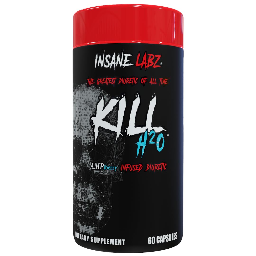 Insane Labz Kill H2O AMPiberry Infused Diuretic Capsule, 60 Count