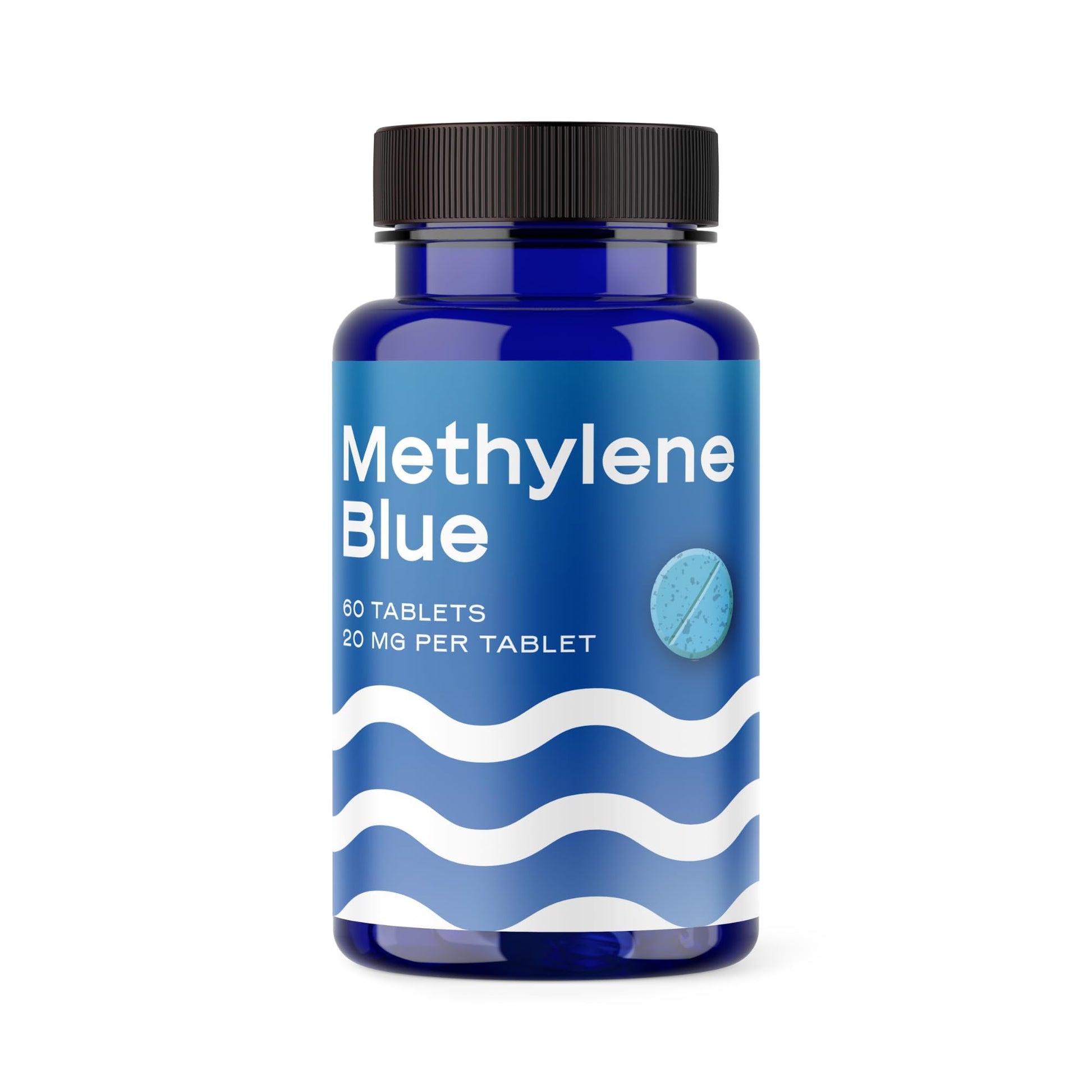 Generic Methylene Blue USP Grade 20mg Tablets, 60 Tablets