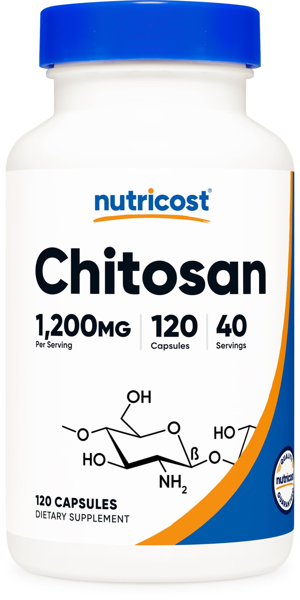 Nutricost Chitosan Supplement (1,200mg) Capsules, 120 Count