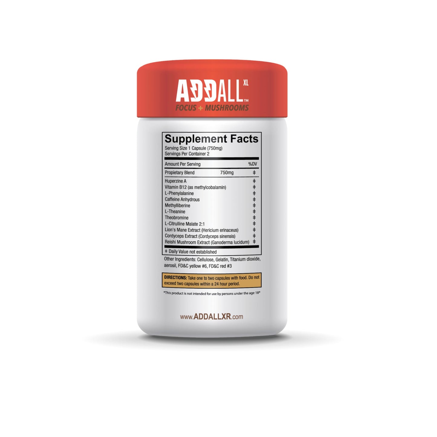 Addall Focus + Mushroom Memory Supplement Capsule, 30 Capsules