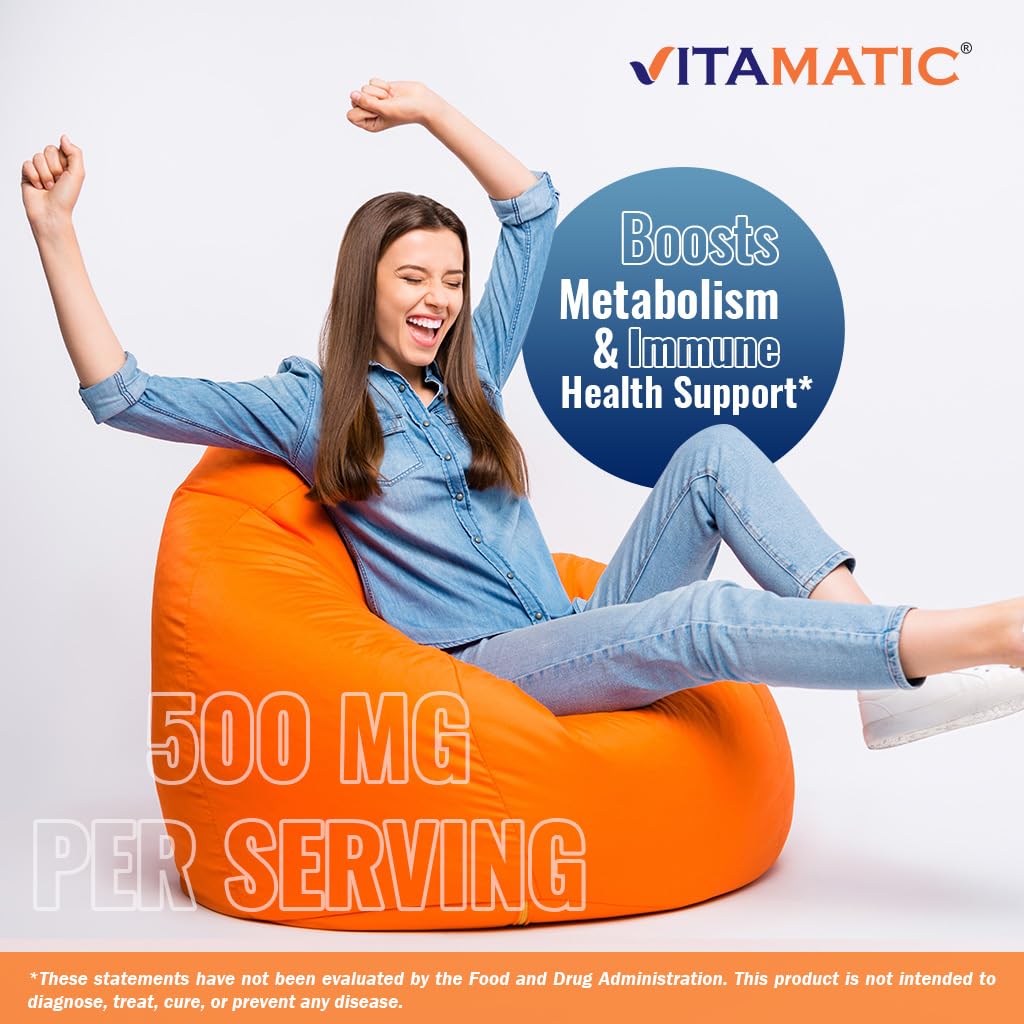 Vitamatic Vitamin B6 (Pyridoxine HCI) 500 mg Tablet, 240 Tablets