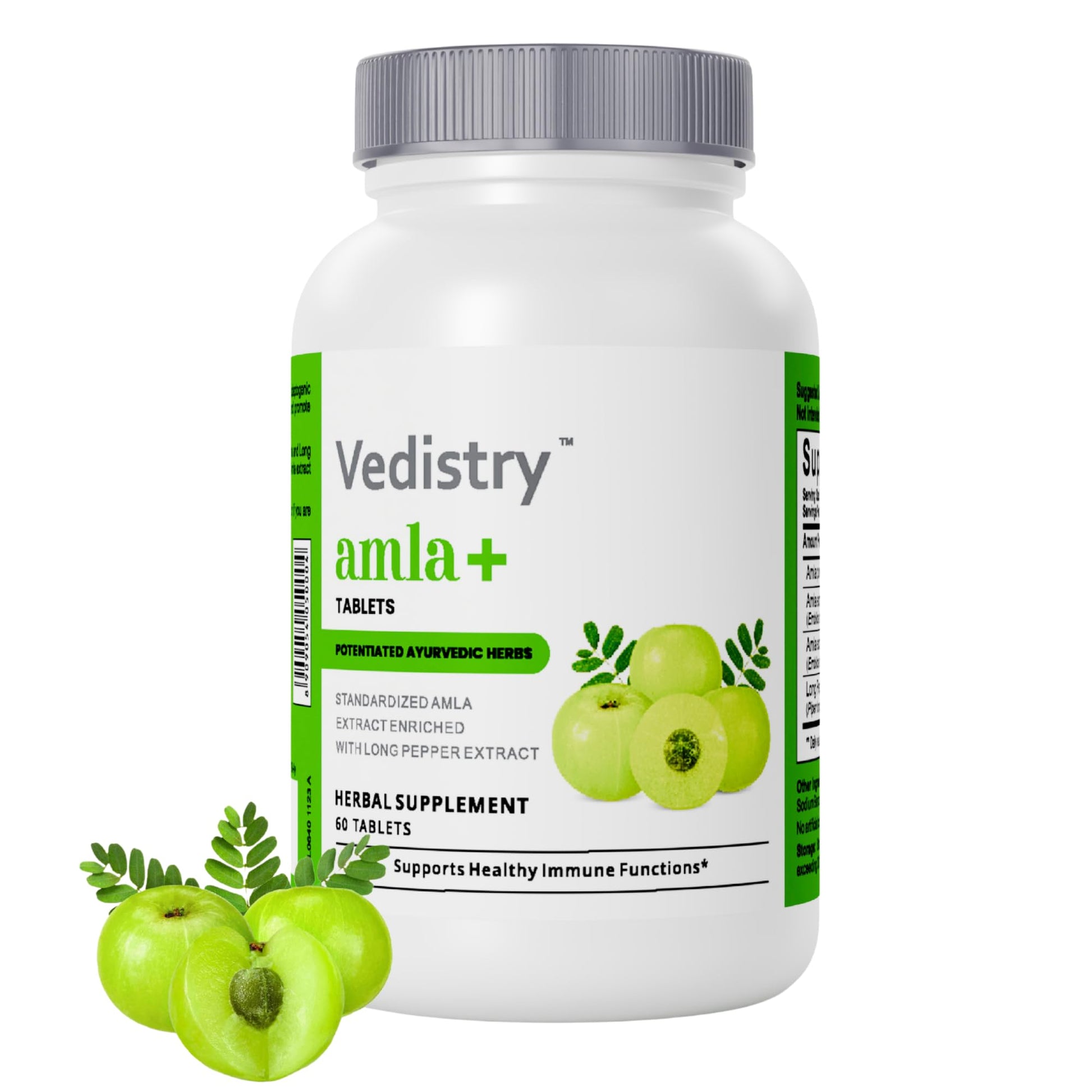 Vedistry Amla Supplement 1100mg Indian Gooseberry Tablet, 60 Tablets