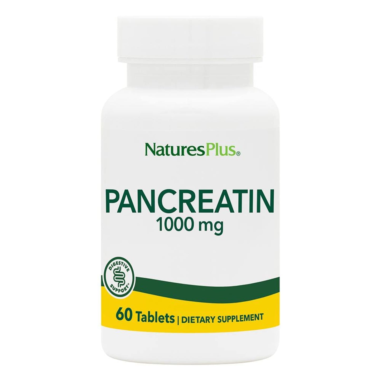 NaturesPlus Pancreatin 1000 mg Tablet, 60 Tablets