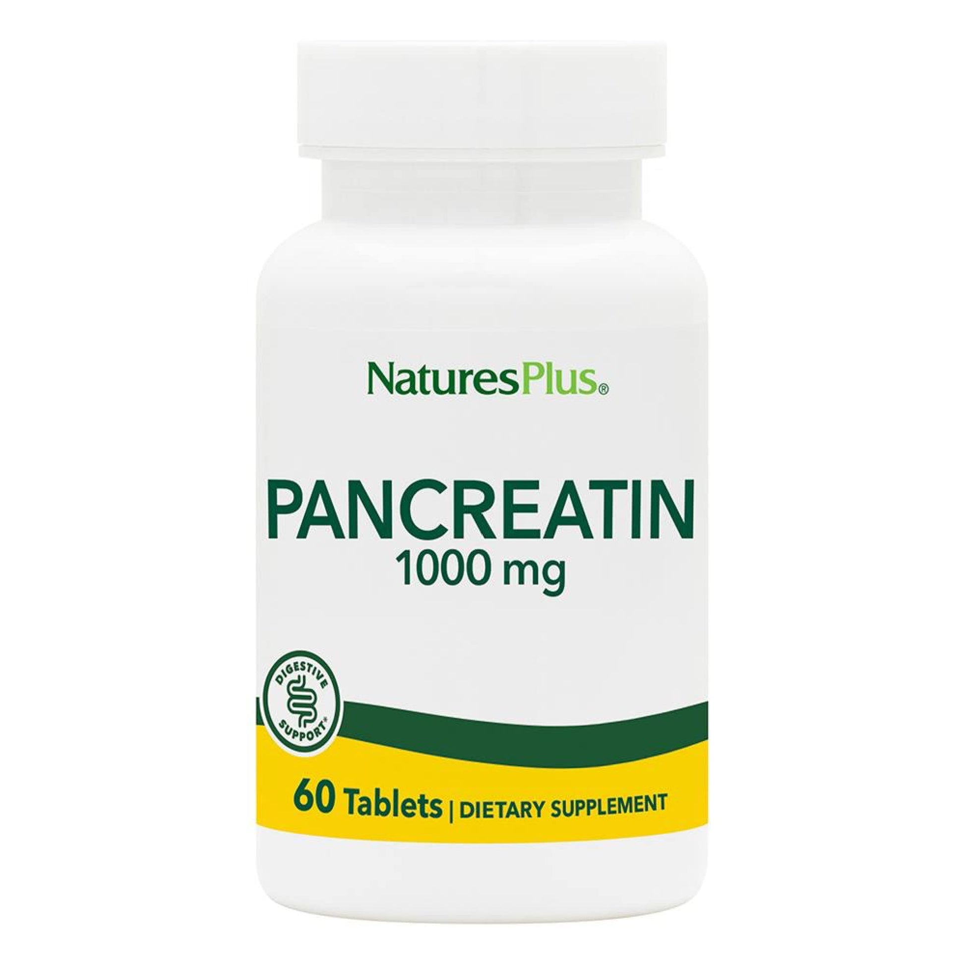NaturesPlus Pancreatin 1000 mg Tablet, 60 Tablets